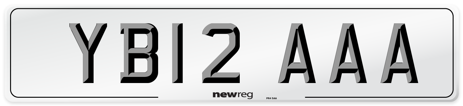 YB12 AAA Number Plate from New Reg